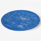 Wright Bros. "Flyer"-blauwdruk 1903 Papieren Bordje (Gekanteld)