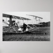 Wright Brothers Biplane on Start Track 1909 Poster (Voorkant)