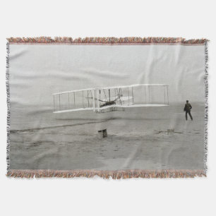 Wright Brothers Flyer Eerste Vliegtuigvlucht Lucht Deken