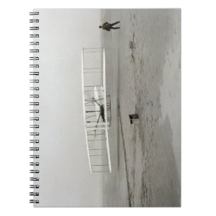 Wright Brothers Flyer Eerste Vliegtuigvlucht Lucht Notitieboek