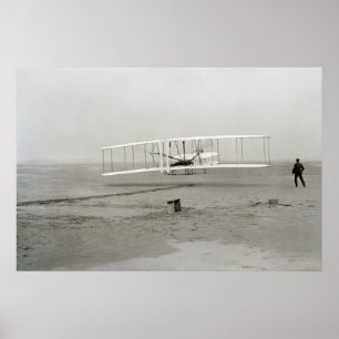 Wright Brothers Flyer Eerste Vliegtuigvlucht Lucht Poster