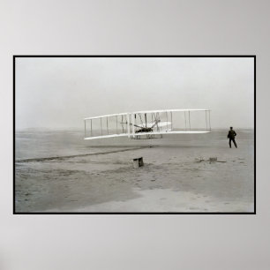 Wright Brothers Flyer Eerste Vliegtuigvlucht Lucht Poster