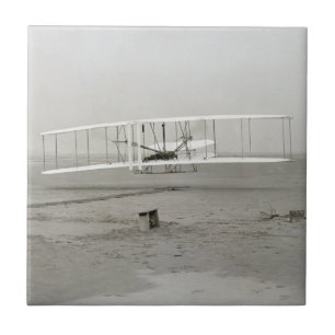 Wright Brothers Flyer Eerste Vliegtuigvlucht Lucht Tegeltje