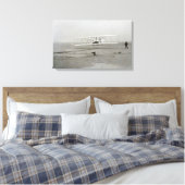 Wright Brothers Kat Hawk Eerste Vliegtuig Canvas Afdruk (Insitu (Slaapkamer))