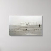 Wright Brothers Kat Hawk Eerste Vliegtuig Canvas Afdruk (Voorkant)