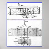 Wright Brothers Patent Drawings 1908 Poster (Voorkant)