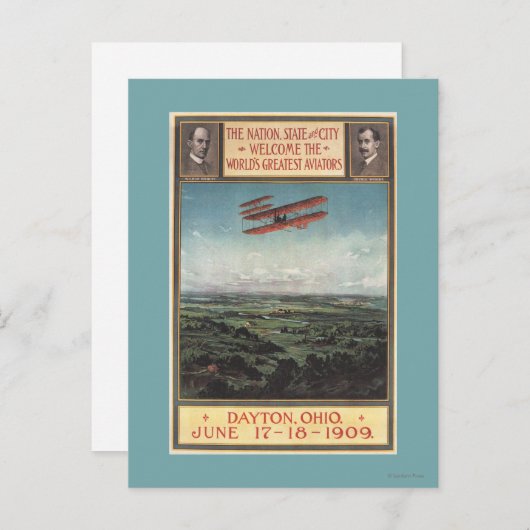 Wright Brothers Plane Briefkaart (Voorkant / Achterkant)