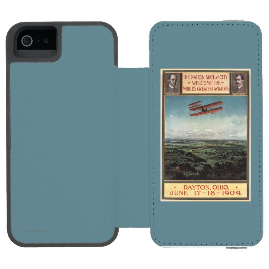 Wright Brothers Plane Incipio iPhone Portemonnee Hoesje (Agenda Open)