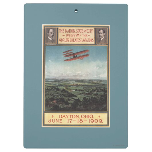 Wright Brothers Plane Klembord (Achterkant)