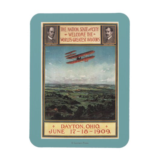 Wright Brothers Plane Magneet (Verticaal)
