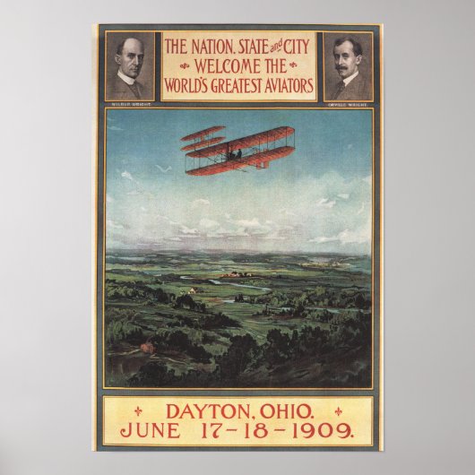 Wright Brothers Plane Poster (Voorkant)