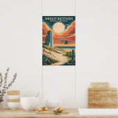 Wright Brothers | Vintage Outer Banks Poster (Keuken)