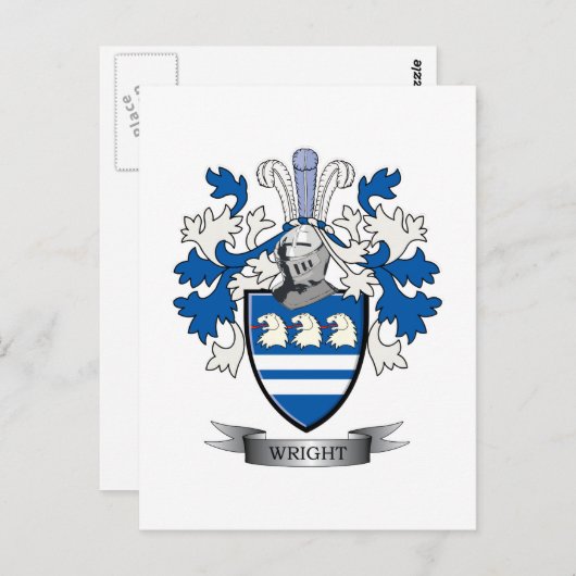 Wright Coat of Arms Briefkaart (Voorkant / Achterkant)