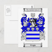 Wright Coat of Arms Briefkaart (Voorkant / Achterkant)