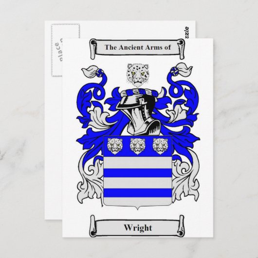 Wright Coat of Arms Briefkaart (Voorkant / Achterkant)