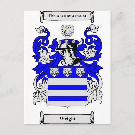 Wright Coat of Arms Briefkaart (Voorkant)
