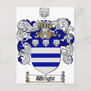 Wright Coat of Arms/Wright Family Crest Briefkaart