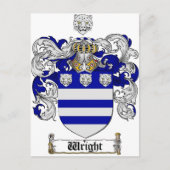 Wright Coat of Arms/Wright Family Crest Briefkaart (Voorkant)