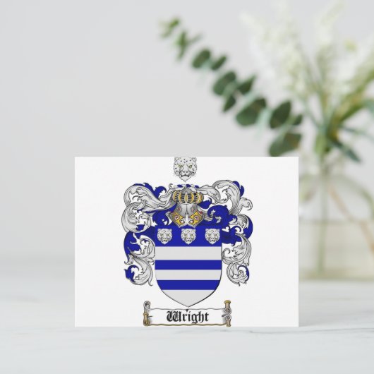 Wright Coat of Arms/Wright Family Crest Briefkaart (Staand voorkant)