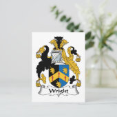Wright Family Crest Briefkaart (Staand voorkant)