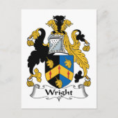 Wright Family Crest Briefkaart (Voorkant)