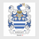 Wright Family Crest Sticker (Vel)