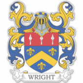 Wright Family Crest Sticker (Voorkant)