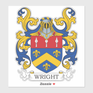 Wright Family Crest Sticker