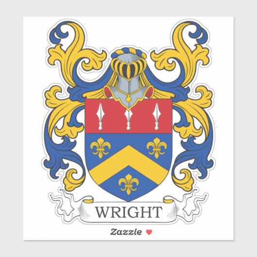 Wright Family Crest Sticker (Vel)