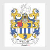 Wright Family Crest Sticker (Vel)