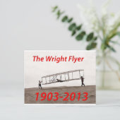 Wright Flyer Jubileum (1903-2013) Briefkaart (Staand voorkant)