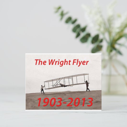 Wright Flyer Jubileum (1903-2013) Briefkaart (Staand voorkant)