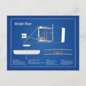 Wright Flyer - Vliegtuig Blauwdruk Tekenplannen AB Briefkaart (Voorkant)