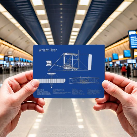 Wright Flyer - Vliegtuig Blauwdruk Tekenplannen AB Briefkaart