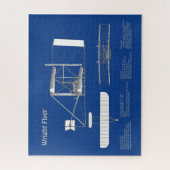 Wright Flyer - Vliegtuig Blauwdruk Tekenplannen AB Legpuzzel (Verticaal)