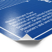 Wright Flyer - Vliegtuig Blauwdruk Tekenplannen AD Foto Afdruk (Hoek)