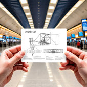 Wright Flyer - Vliegtuig Blauwdruk Tekenplannen BD Briefkaart