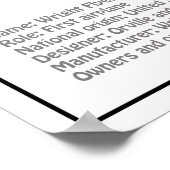 Wright Flyer - Vliegtuig Blauwdruk Tekenplannen BD Poster (Hoek)