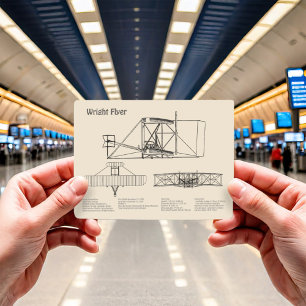 Wright Flyer - Vliegtuig Blauwdruk Tekenplannen SD Briefkaart