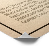 Wright Flyer - Vliegtuig Blauwdruk Tekenplannen SD Poster (Hoek)