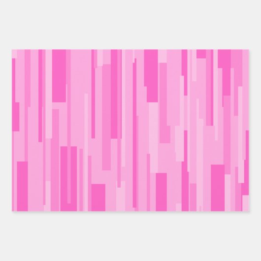 Wright Heet Roze Mid Century Modern Patroon Inpakpapier Vel (Voorkant)