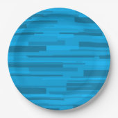 Wright Mid Century Modern Modernist Patroon Blauw Papieren Bordje (Voorkant)