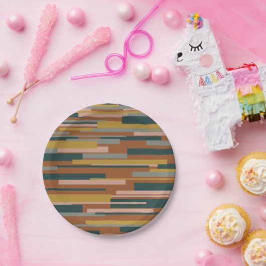 Wright, midden-eeuwse moderne geometrische patroon papieren bordje (Feest)