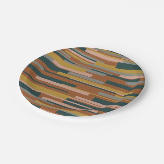 Wright, midden-eeuwse moderne geometrische patroon papieren bordje (Gekanteld)