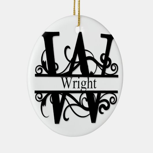 Wright Monogram Keramisch Ornament (Rechts)
