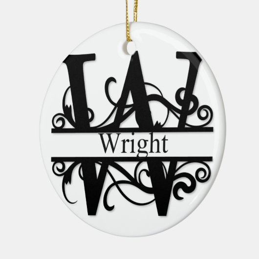 Wright Monogram Keramisch Ornament (Links)