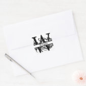 Wright Monogram Vierkante Sticker (Envelop)