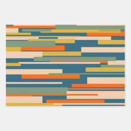 Wright Retro Modern Abstract geometrisch patroon Inpakpapier Vel