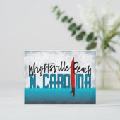 Wright tsville Beach Briefkaart N. Carolina Surfbo (Staand voorkant)