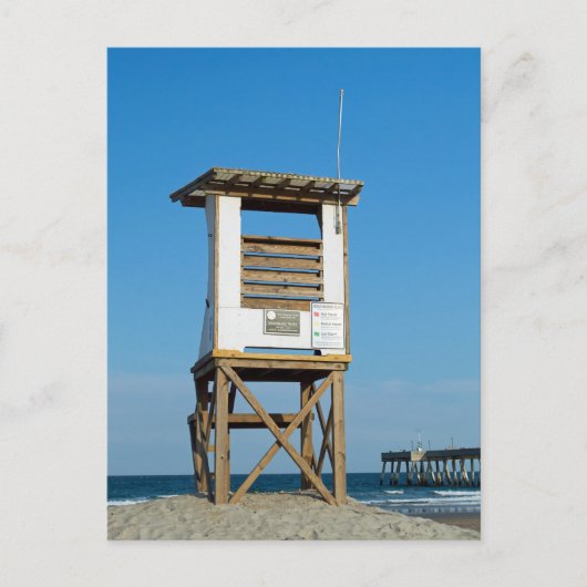 Wright tsville Beach Lifeguard Stand 5 Briefkaart (Voorkant)